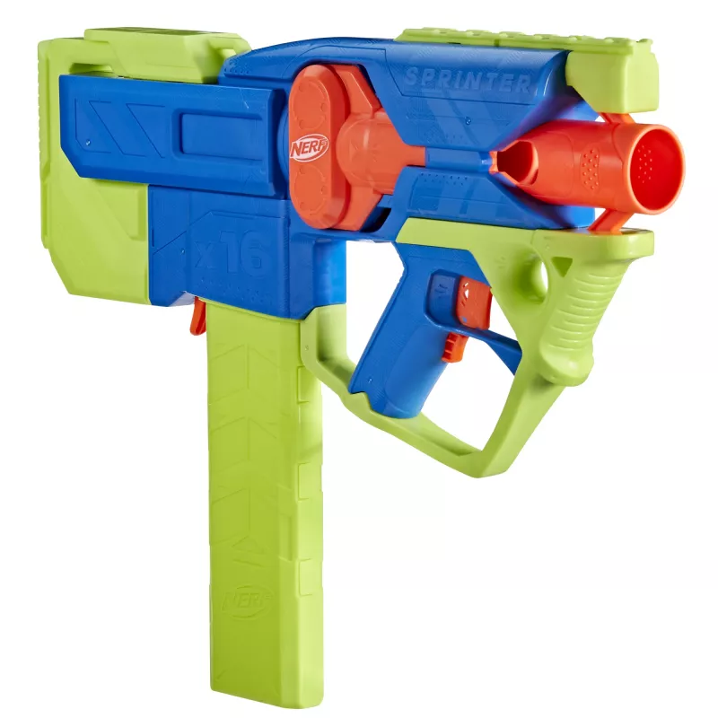Blaster de brincar Nerf N Series Sprinter F8625 azul verde laranja