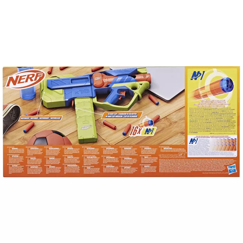 Blaster de brincar Nerf N Series Sprinter F8625 azul verde laranja