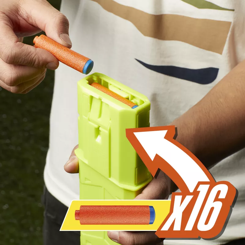 Blaster de brincar Nerf N Series Sprinter F8625 azul verde laranja