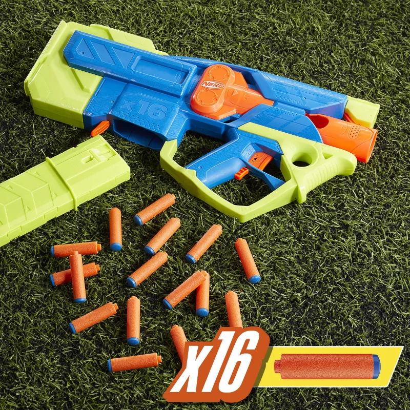 Blaster de brincar Nerf N Series Sprinter F8625 azul verde laranja