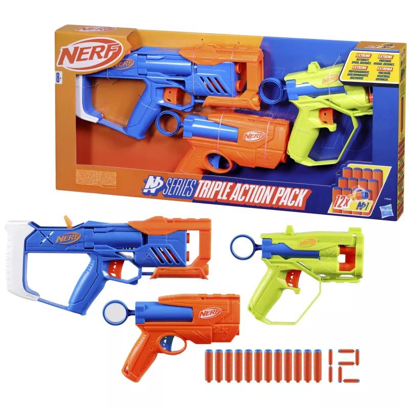 Nerf N Series Triple Action Pack, blaster de brincar, 8 ano(s)
