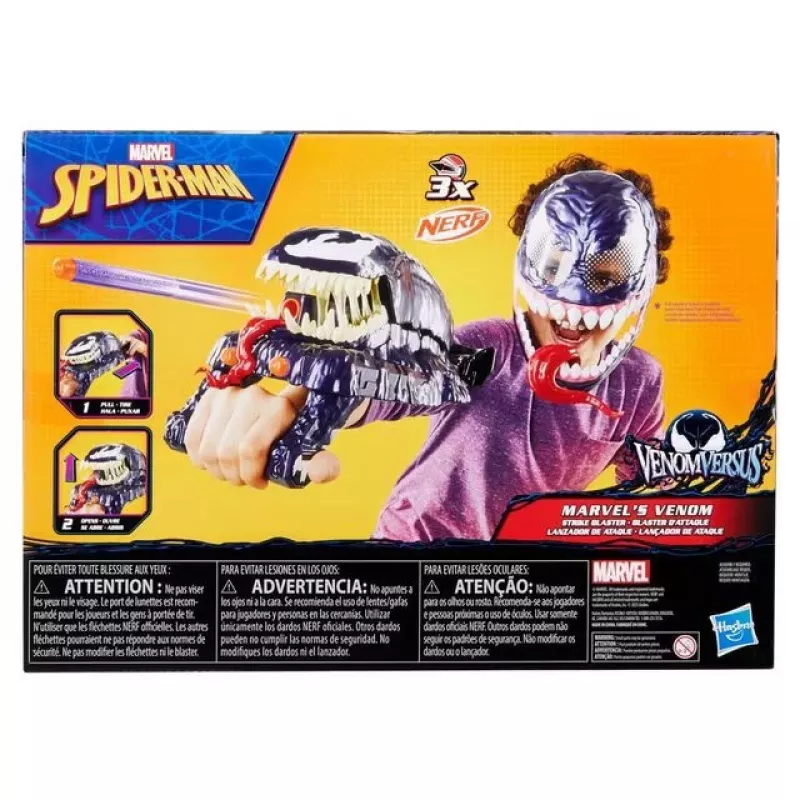 Lança-teias de brincar Hasbro Marvel Spider-Man Venom Strike Blaster violeta