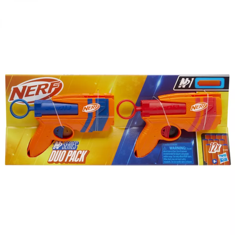 Conjunto de blasters de brincar NERF Playset Dual Pack N Series G1492 com 2 blasters e dardos de espuma