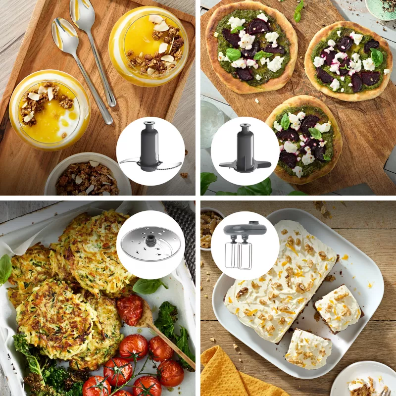 Robot de cozinha Kenwood FDM73.850SS 1000 W 3 L cinzento com balança integrada