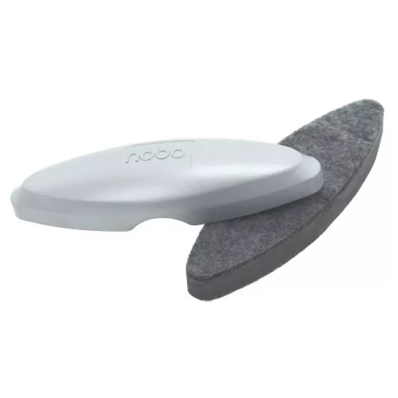 Apagador para quadro branco de vidro Nobo, panos de limpeza a seco para quadro, prateado, 42 mm, 200 mm, 58 mm, 90 g