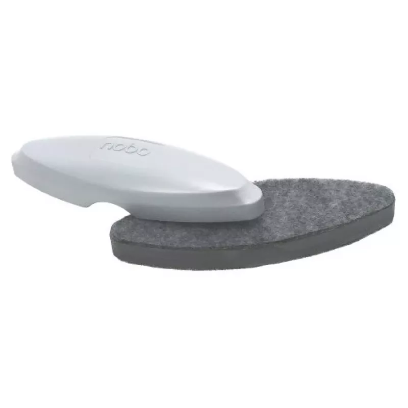 Apagador para quadro branco de vidro Nobo, panos de limpeza a seco para quadro, prateado, 42 mm, 200 mm, 58 mm, 90 g