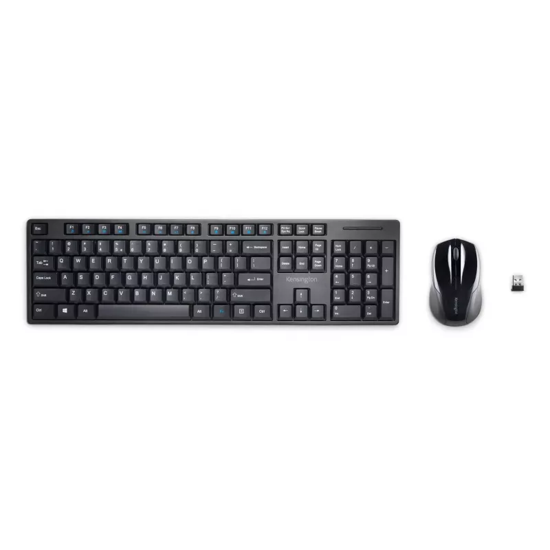 Teclado Kensington Pro Fit com rato incluído de escritório RF sem fios QWERTY italiano preto