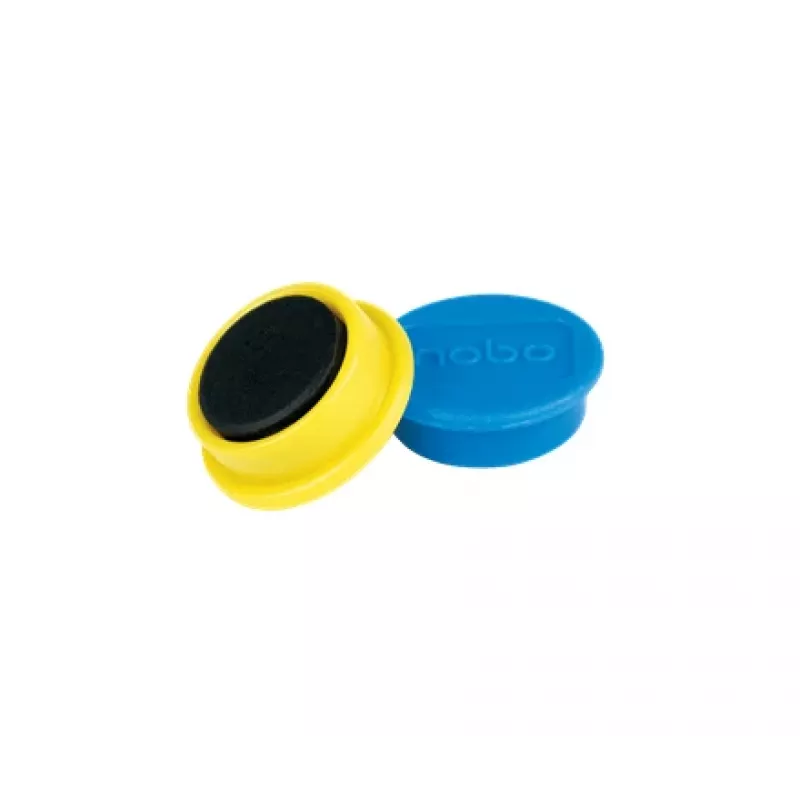 Ímanes magnéticos para quadro branco Nobo pack de 10, ímanes coloridos de 24 mm