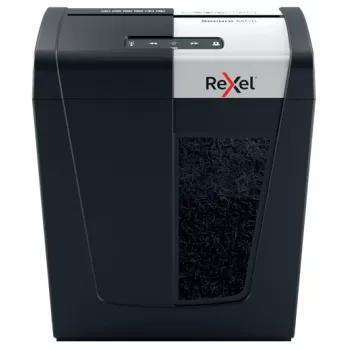 Destruidora de documentos Rexel Secure MC6 Whisper-Shred microcorte P5, microcorte, 2 x 15 mm, 18 L, 175 folhas, 55 dB, botões