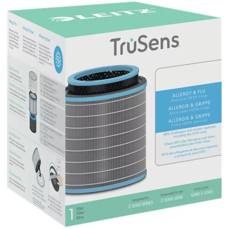Tambor de filtro HEPA 3 em 1 antivírus para alergias e gripe Leitz para purificador de ar grande TruSens Z-3000 / Z-3500