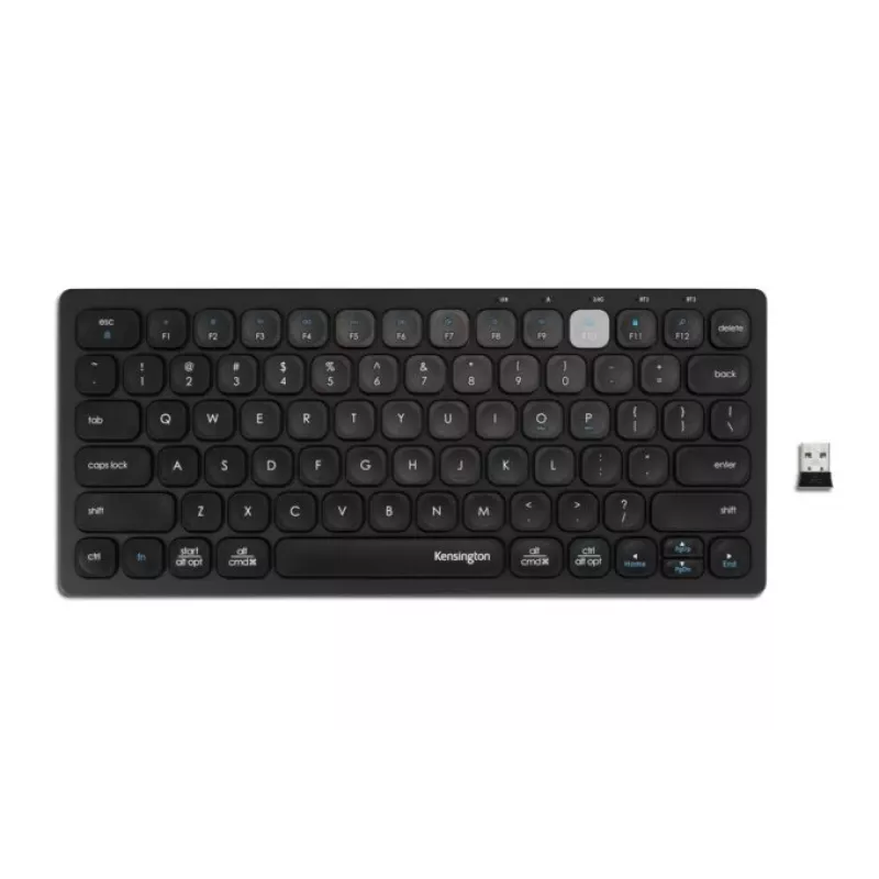 Teclado compacto sem fios Kensington Dual - PN, mini, sem fios, Bluetooth, QWERTY, preto