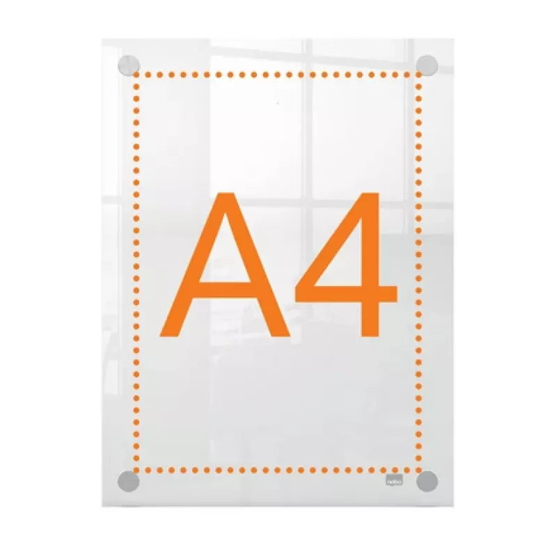 Moldura de parede para póster de acrílico transparente Nobo Premium Plus A4