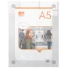 Moldura de parede para póster de acrílico transparente Nobo Premium Plus A5