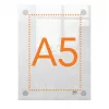 Moldura de parede para póster de acrílico transparente Nobo Premium Plus A5