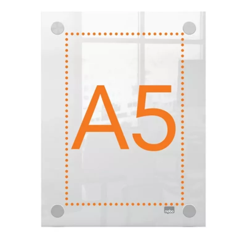 Moldura de parede para póster de acrílico transparente Nobo Premium Plus A5