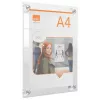 Suporte de parede em acrílico transparente Nobo Premium Plus A4 para molduras de póster substituíveis