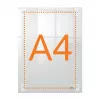 Suporte de parede em acrílico transparente Nobo Premium Plus A4 para molduras de póster substituíveis