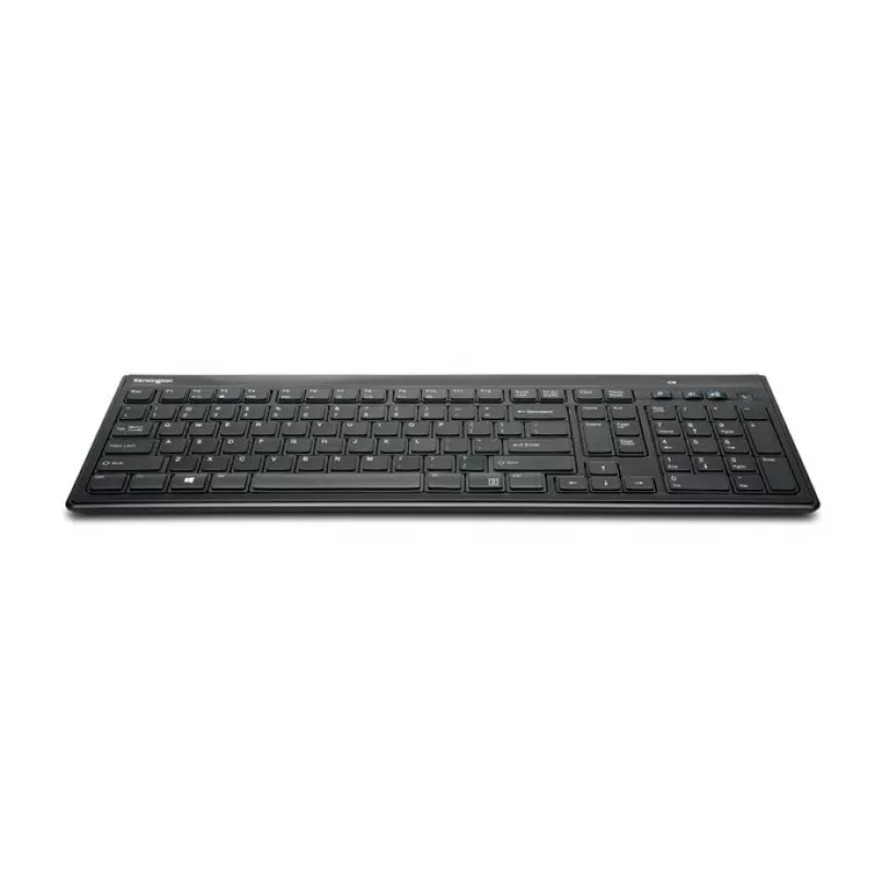 Teclado Kensington AdvanceFit sem fios preto Bélgica, tamanho completo (100%), sem fios, RF sem fios, AZERTY, preto