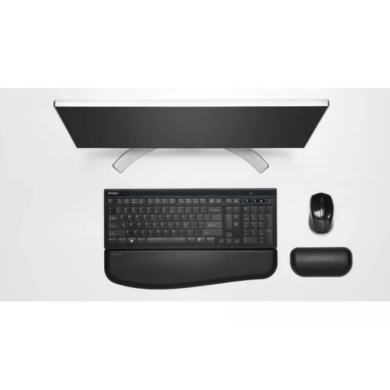 Teclado Kensington AdvanceFit sem fios preto Bélgica, tamanho completo (100%), sem fios, RF sem fios, AZERTY, preto
