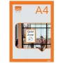 Suporte de póster magnético autocolante Nobo A4, laranja