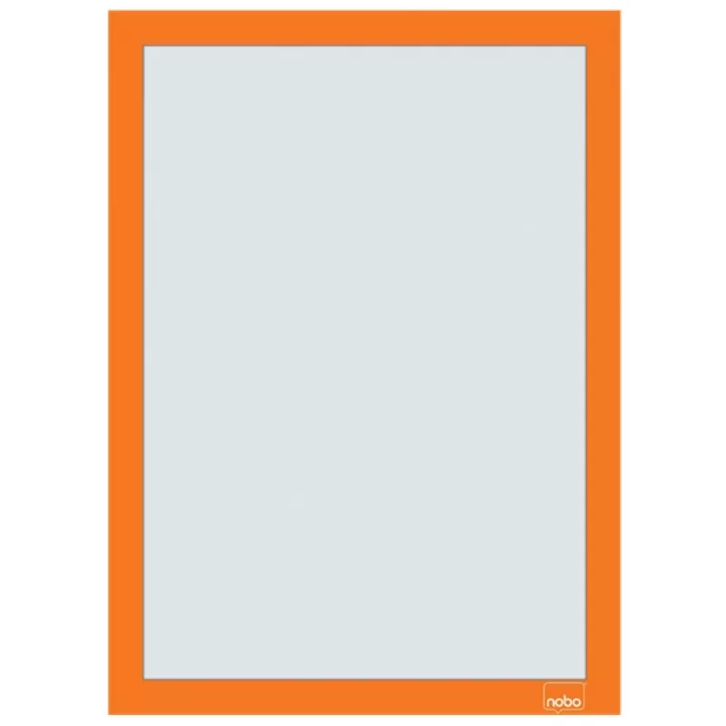 Suporte de póster magnético autocolante Nobo A4, laranja