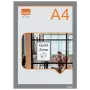 Moldura de póster magnética autocolante Nobo A4, prateado, A4, prateado, vertical/horizontal, 235 mm, 5 mm, 325 mm