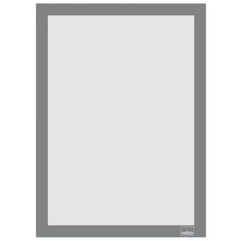Moldura de póster magnética autocolante Nobo A4, prateado, A4, prateado, vertical/horizontal, 235 mm, 5 mm, 325 mm