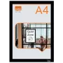 Moldura de póster magnética autocolante Nobo A4, preto, A4, laranja, vertical/horizontal, 235 mm, 5 mm, 325 mm