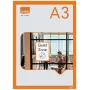 Moldura de póster magnética autocolante Nobo A3, laranja, A3, laranja, vertical/horizontal, 235 mm, 10 mm, 450 mm