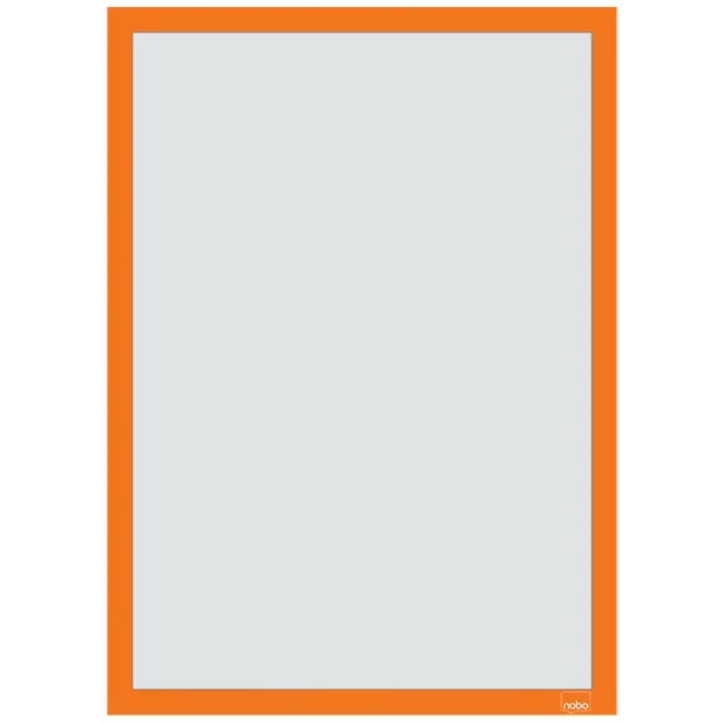 Moldura de póster magnética autocolante Nobo A3, laranja, A3, laranja, vertical/horizontal, 235 mm, 10 mm, 450 mm