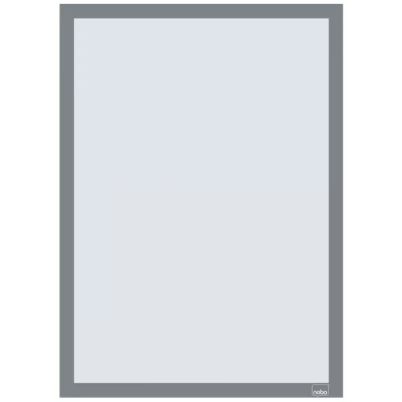 Moldura de póster magnética autocolante Nobo A3, prateado, A3, cinzento, vertical/horizontal, 235 mm, 10 mm, 450 mm