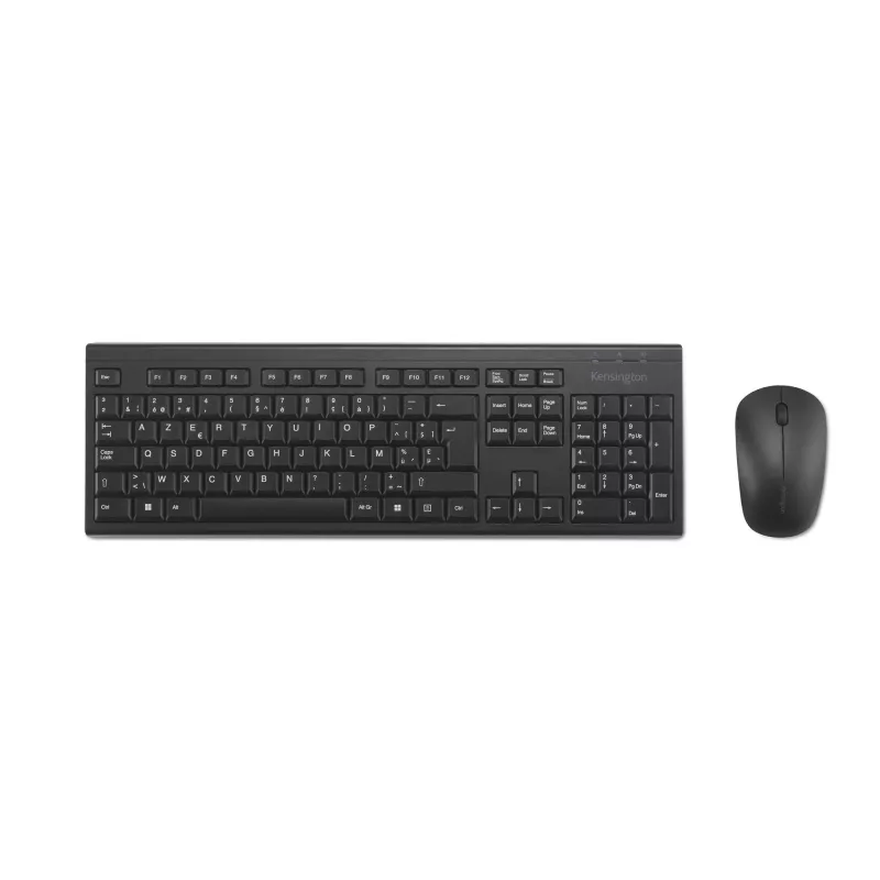 Kensington K75562BE, sem fios, RF sem fios, membrana, AZERTY, preto, rato incluído