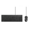 Kensington K75452BE, com fios, USB, membrana, AZERTY, preto, rato incluído