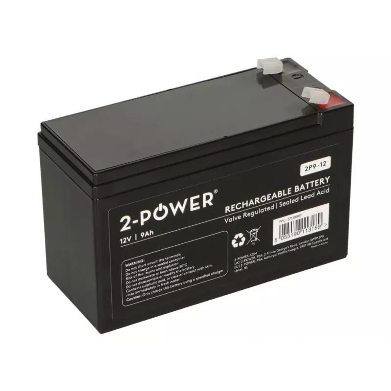Bateria de UPS 2-Power 2P9-12 chumbo-fibra (VRLA) 12 V 9 Ah