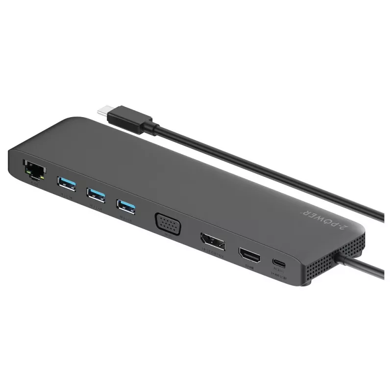 Docking station/replicador de portas para portátil 2-Power DOC0118A preto