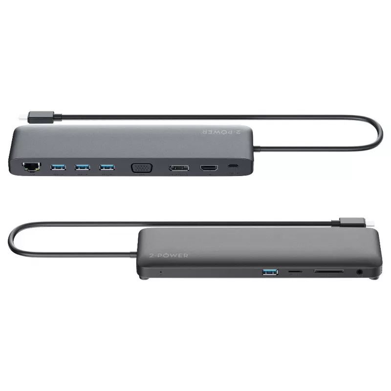 Docking station/replicador de portas para portátil 2-Power DOC0118A preto