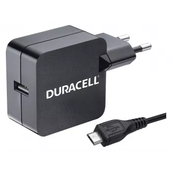 Duracell carregador de telefone/tablet 2.4A, interior, AC, 5 V, 2,4 A, preto