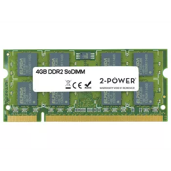 2-Power memória SoDIMM 4GB DDR2 800MHz, 4 GB, 1 x 4 GB, DDR2, 800 MHz, 200-polig SO-DIMM, verde