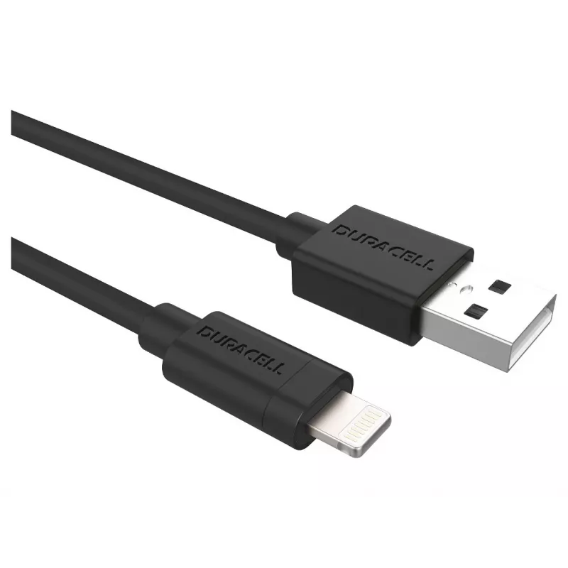 Cabo de sincronização/carregamento Duracell 2 metros preto, 2 m, USB A, Lightning, 2.0, preto