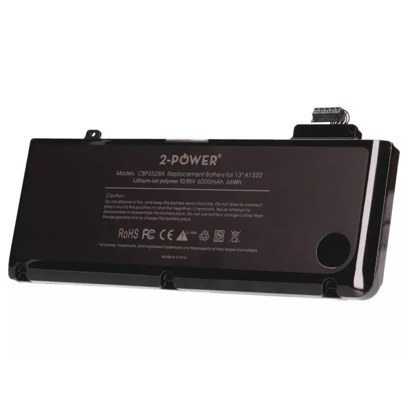 Bateria de portátil 2-Power 10,95 V 6000 mAh Li-Polymer, bateria, Apple MacBook Pro 13