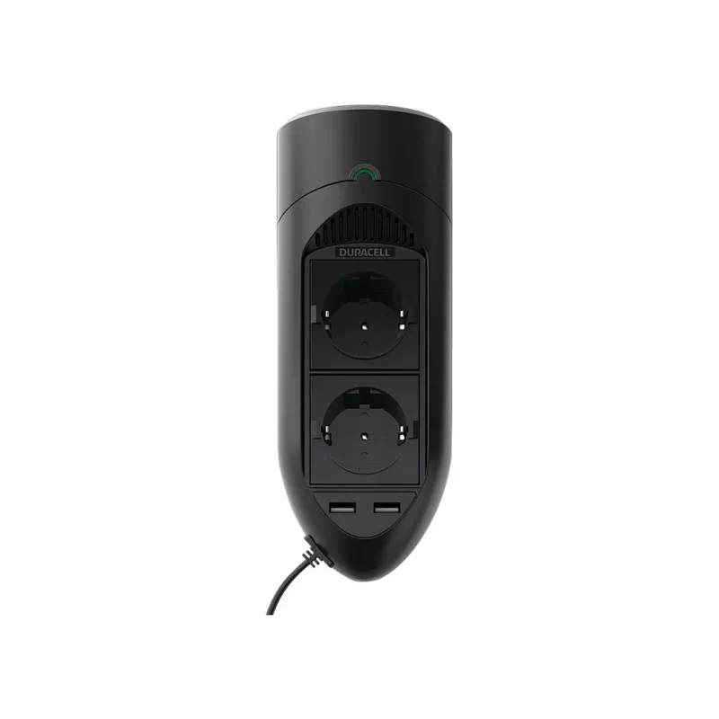 Inversor Duracell 175W com tomada dupla EU, Universal, Interior, 12 V, 175 W, 12 V, DC1-to-DC2