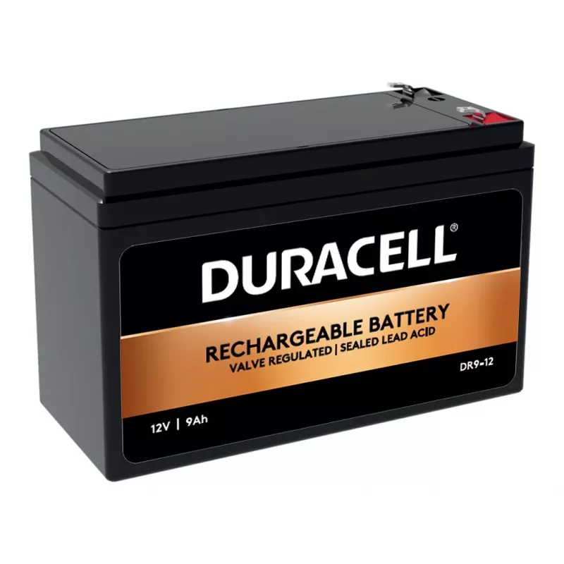 Bateria VRLA Duracell 12V 9Ah, chumbo-ácido selada (VRLA), 12 V, 9 Ah, 9000 mAh, 108 Wh, 2,4 kg