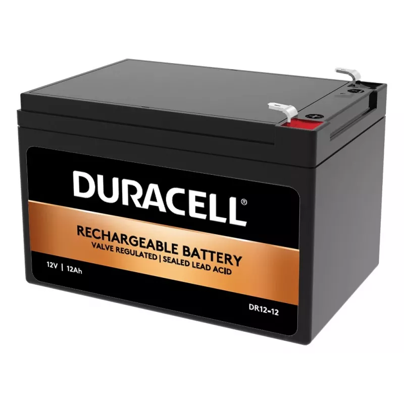 Duracell 12V 12Ah bateria VRLA, chumbo-ácido (VRLA), 12 V, 12 Ah, 12000 mAh, 144 Wh, preto