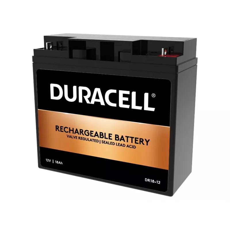 Duracell 12V 18Ah bateria VRLA, chumbo-ácido (VRLA), 12 V, 18 Ah, 18000 mAh, 216 Wh, preto