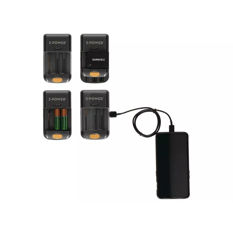 Carregador universal de baterias de câmara 2-Power – retalho, Li-Ion, AA, AAA, não