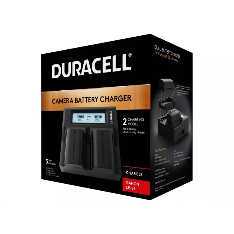 Carregador de baterias Duracell DRC6103