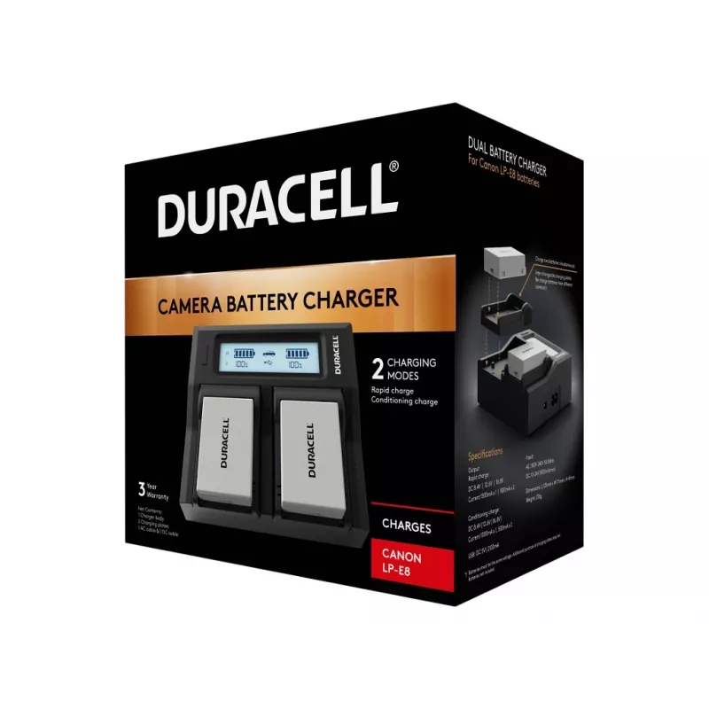Carregador de baterias Duracell DRC6104