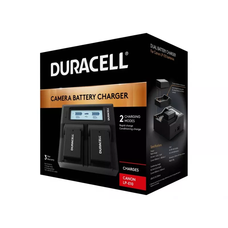 Carregador de baterias Duracell DRC6105