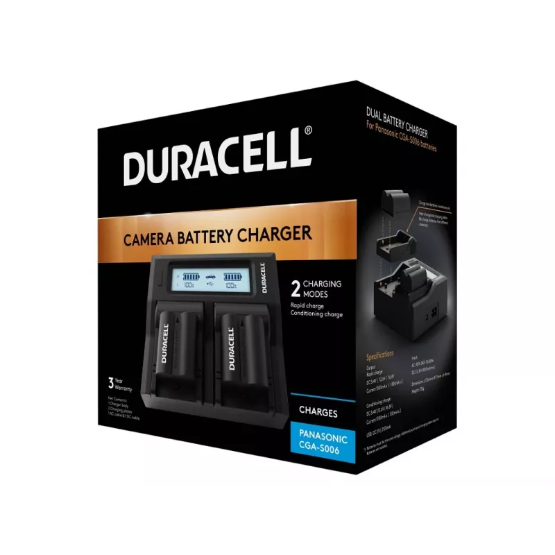 Carregador de baterias Duracell DRP6116