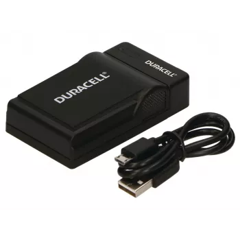 Carregador para câmara digital Duracell, USB, carregador para interiores, Panasonic CGA-S005, S007, S008, preto, 5 V, 5 V